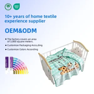 Songmai Children’s Double-layer Cloud Blanket Cartoon Raschel Blanket Baby Animal Blanket
