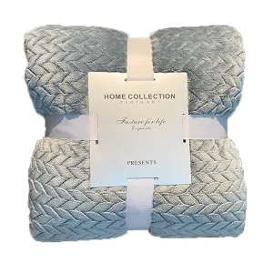 Songmai Grain Blanket Lightweight Jacquard Flannel Fleece Blanket Soft Throw Perfect for Bed Sofa Couch