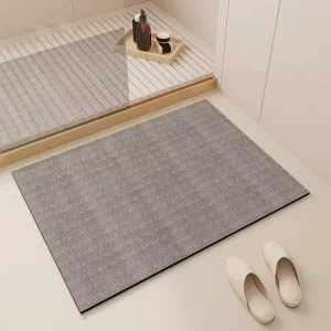 Sophisticated Textured Surface Super Absorbent Non Skid Sturdy Washable Home Bath Mat