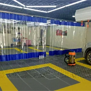 Soundproof Car Wash Curtain Waterproof PVC Industrial Divider Curtain for Wash Bay Spray Booth Warehouse Partition