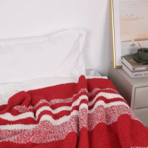 Source Factory 100% Microfiber Throw Blankets Custom Blankets Knitted Adult Blankets for Bed