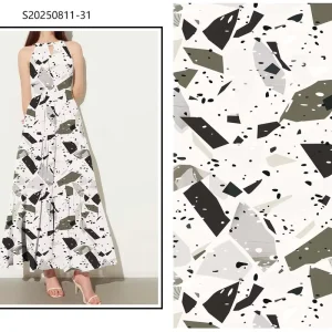 Source Factory 100% Rayon Viscose Fabric Digital Print Pipa Dance Dress Material