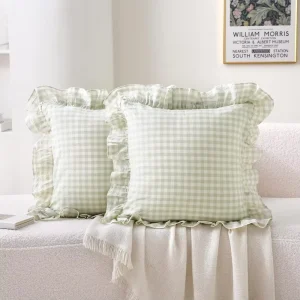 Southwest Green Ditsy Floral Couch Pillow Decorative Sofa Cushion Cases Soft Home Decor
