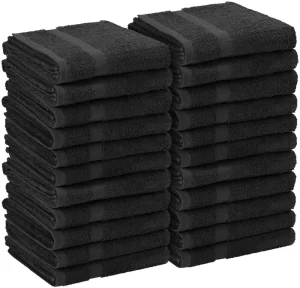 Spa Towel Manufacturer Highly Absorbent Hand Gym Beauty Hair Care 100% Cotton Thick Grey Black Towels Salon Towels
