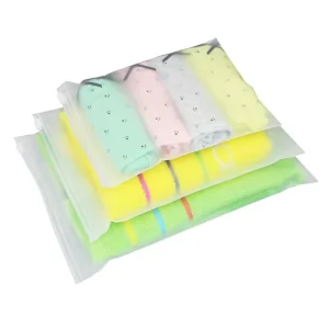 Space Saver Biodegradable Airtight Reusable Vacuum Storage Bags for Clothes Travel Luggage Compression Embossing Eco Friendly PE