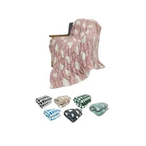 Spandex Polyester Soft Fluffy Sofa Bed Throw Plush Blankets for Winter