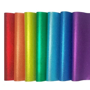 Sparkly Shiny Leather Fabric Glitter Synthetic Leather Pu Woven PU Material for Shoes Accessories