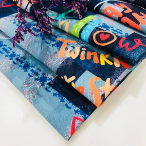Special Design 240gsm Printed Cotton Canvas Fabric for Tablecloth Materials Per Meter