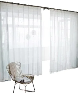 Special Sale Solid White Polyester Voile Smart Curtain Sheer Motorized Sheer Curtain