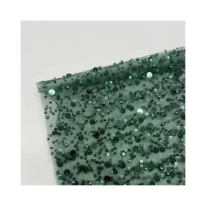 Special Sequin Beaded Woven 100% Polyester Fabric Guaranteed Quality for Dresses Wedding Shoes & Bags Boys & Girls
