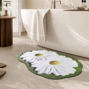 Special shapedBathroom Rugs and Bath Mats Sets Diatomite Anti Slip Fast Absorbent Mat