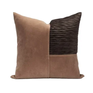 Splicing Maillard Color Home Textile Pillow for Hotel Living Room Bedroom Study Home Decoration Pillow Cushion Cover