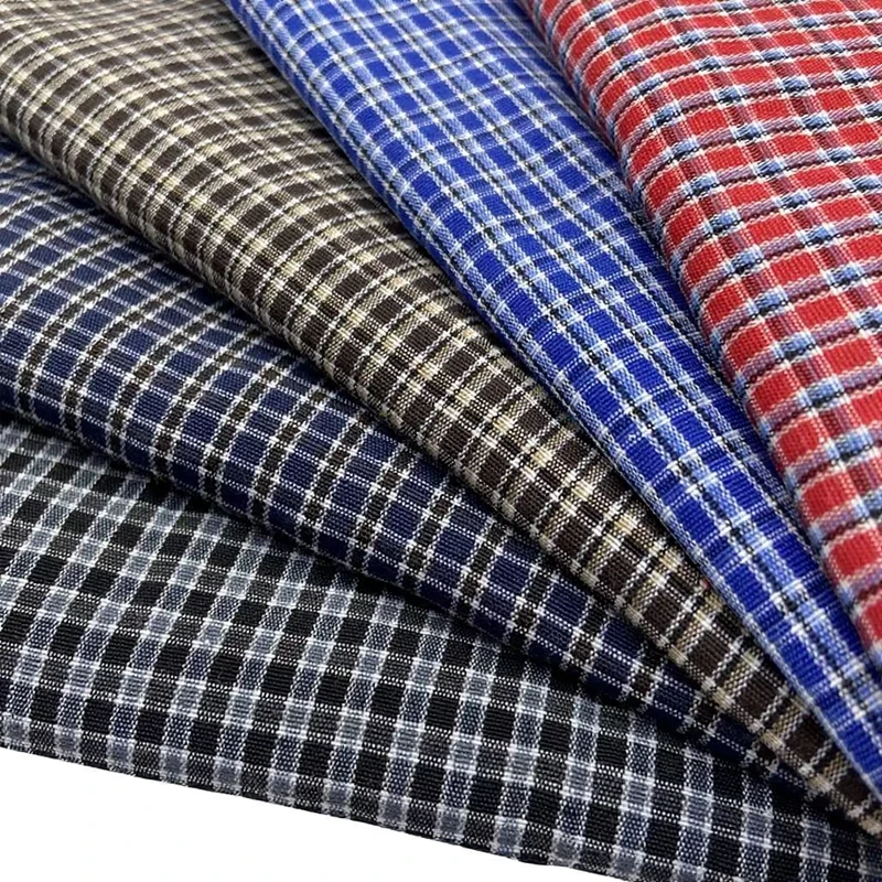 Spot 100% Acrylic Woven Yarn Dyed Plaid Brocade Fabric Factory Direct Classic Shuttle Fabric Explosion Shirt Stitching Hat