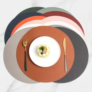 Spot PVC Double sided Litchi Pattern Dining Table Mat Guangzhou Hotel Household Plate Non slip Bowl Light Luxury Heat Insulation