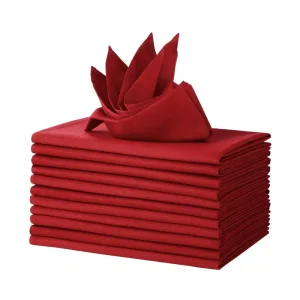Spot Stock Square Handmade Cloth Napkins Wrinkle Wash Resistant Reusable for Party Restaurant