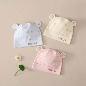 Spring Autumn Season New Arrivals Newborn Hat Bib Set Class Cartoon style Soft Skin Friendly Spandex Cotton Adorable Baby 0 3