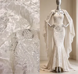 Spring Autumn Winter Warp Woven Velvet Heavyweight 3D Embroidery Butterfly Women’s Dress Coat Fabric Home Textile