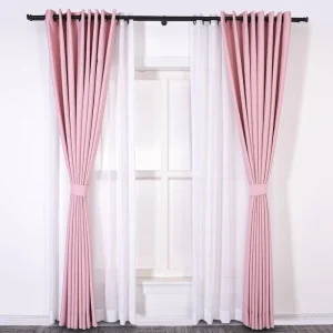 Spring New Products Can Be Customized Shading Elegant pink Curtains for Living Room and Bedroom