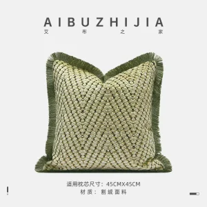 Spring Series Decorative Pillows Green Cushion Covers Decorative Home Throw Pillow Cover Soft Pillowcase