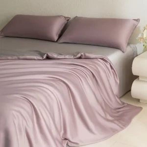 Spring Summer Cool Feeling Silky Smooth Naked Sleeping Bed Sheet Set Luxury Cooling Bedding Set