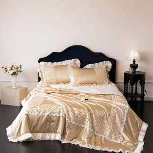 Spring & Summer French Light Luxury Cooling Nylon Silk Hand Woven Lyocell Flat Sheet