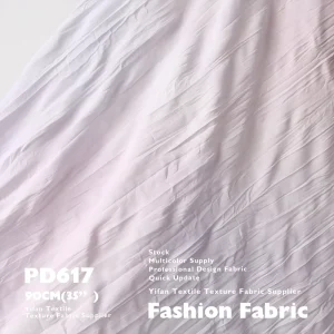 Spring Summer Ink Dye Design Pleated Chiffon Print Fabric for Sundresses Hair Ties and Clothing