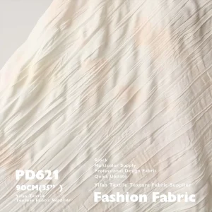 Spring/Summer Ink-Dye Design Pleated Chiffon Print Fabric for Sundresses, Hair Ties, and Clothing