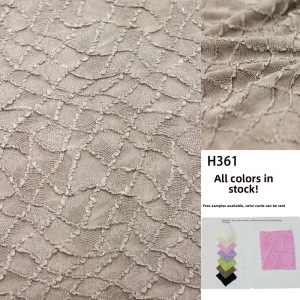 Spring Summer Pleated Textured Knitted 100% Polyester Abrasion-resistant Fabric Womens Childrens Apparel Home Textiles