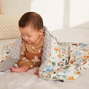 Spring and Autumn Children’s Quilt Bean Bean Comforter Soft Baby Blanket for Nursery and Kindergarten
