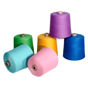 Spun Polyester Yarn 16S 21S 32S Dyed Ring Spun Yarn For Knitting Socks