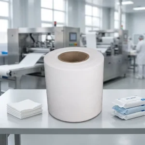 Spunlace Non Woven Fabric Manufacturer Wet Wipes Raw Material Rolls