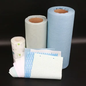 Spunlace Nonwoven OEM Dry Wipes Wet Wipes Used Wood Pulp Pp Polyester Viscose Embossed Parallel Lapping Spunlace Nonwoven Fabric