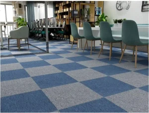 Square 50×50 Polypropylene Carpet Tiles with Bitumen Backing Modern Low Pile for Hotel & Office Flooring