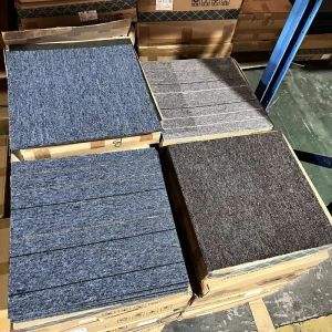 Square Commercial Carpet Tile Polypropylene Asphalt PVC PE Nonwoven Backing Office Modular Flooring Carpet Tiles