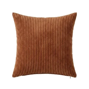 Square Corduroy Throw Pillow Set 40x40cm Zipper Closure PP Cotton Filling Soft and Decorative Solid Pattern Machine Washable