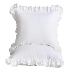 Square Cushion Pillow Ruffle Trim Modern Fashion Home Office Hotel Wedding Living Room Bed Decor