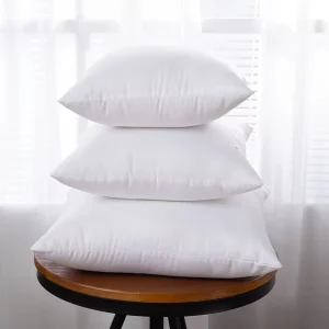 Square Hollow Fiber Filled Decorative Throw Pillow Soft Breathable Cushion Insert for Sofa Couch Bed Living Room Home Decor