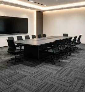 Square Modular Carpet Tile 60x60cm Backing High Density Stain Resistant Sound Absorbing Office