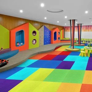 Square Nylon Fireproof Carpet Tiles Modern Anti slip Carpet Removable Office for Daycare