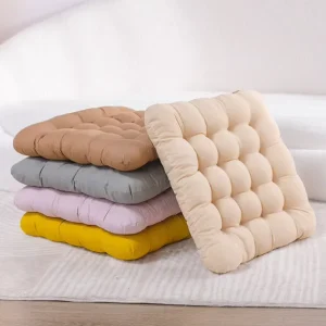 Square Polyester Seat Cushions Lumbar Pillows for Adults Comfortable Removable Washable Machine Washable Outdoor Meditation Use