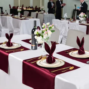 Square Satin Napkins for Restaurant Wedding and Party Decorations Banquets