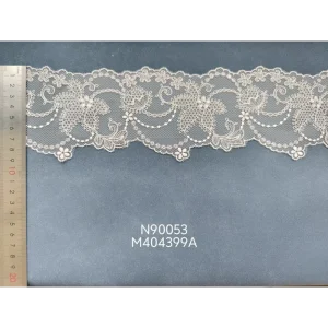 Stable Supply Premium 100% Polyester Knitted Sheer Embroidered Fabric Custom Size Accessories