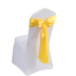 Stain Quality Chair Sashes Bowknot Band Chair Sash Decoration for Wedding Party