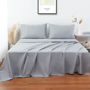 Stain Resistant Flat Sheet Durable Soft Fitted Sheet Comfortable Skin Friendly Bed Sheet Set for Home