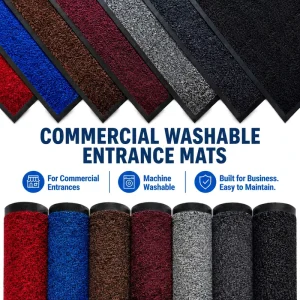 Stain Resistant Washable Entrance Mat Durable Welcome Doormat for Recurring Commercial Mat Rental Programs