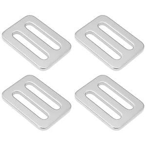 Stainless Steel Square Slide Buckle Tri Glide Strap Length Adjuster Ladder Lock Leather Purse Bag Hardware Accessory