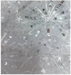 Star Fashion Fabric Computer Embroidery Mesh Fashion Stage Dress Embroidery Fabric