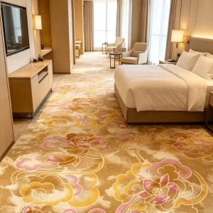 Star Hotel FF&E Buyer Nylon Wall to Wall Room Carpet Fire Retardant Silent Heavy Duty Custom Design Free Sample