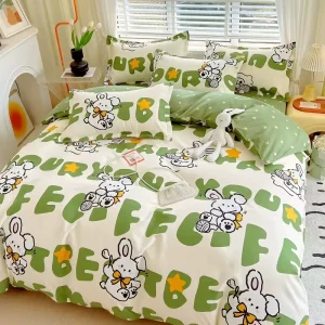 Starry Duvet Cover Set Twinkling Star Pattern Comforter Covers 4 Pieces Bedding Sets with Zipper Closure for Kids Adults Bedroom