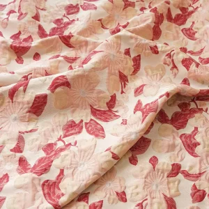Stereo Embossed Large Flower Woven Jacquard Fabric for Fashion Cloth and Dress